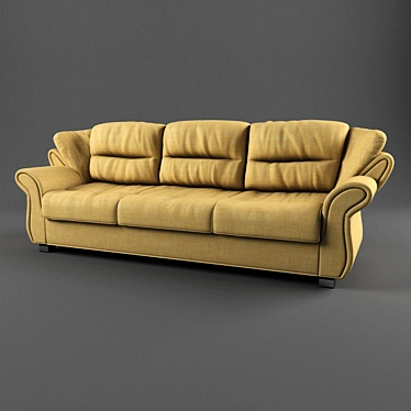 Title: Triple Canvas Sofa 3D model image 1 