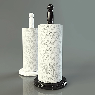 Marble Towel Holder: Stylish and Sturdy 3D model image 1 