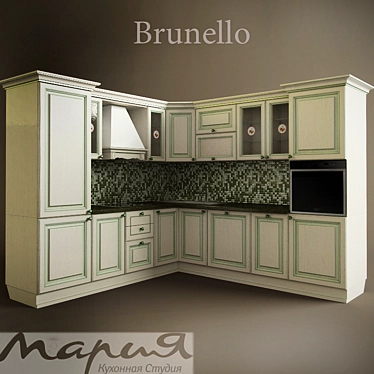 Elegant Maria Brunello Kitchen 3D model image 1 