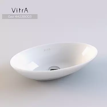 VitrA Geo 60 cm Oval Porcelain Sink 3D model image 1 