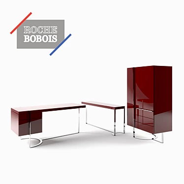 Modern Diapason Furniture Set: Console, Table & Wardrobe 3D model image 1 