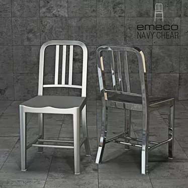 Classic Navy Chair 3D model image 1 