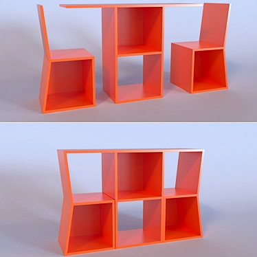 Trick: Sakura Adachi's Transforming Bookshelf 3D model image 1 