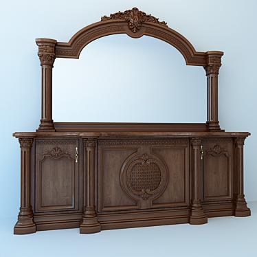 Elegant Living Room Chest 3D model image 1 