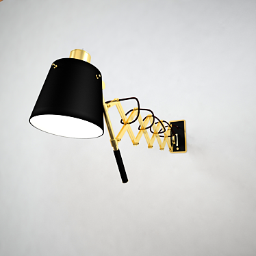 Vintage Extendable Wall Lamp 3D model image 1 