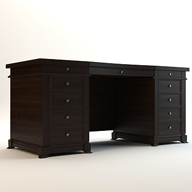 Classic Style Writing Desk 3D model image 1 