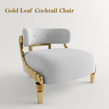 Golden Leaf Cocktail Armchair by Taylor Llorente 3D model image 1 