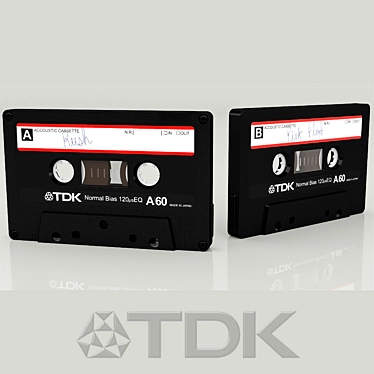 Vintage TDK Cassette Tape 3D model image 1 