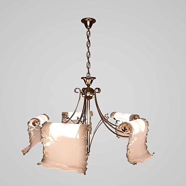 Elegant Crystal Chandelier 3D model image 1 