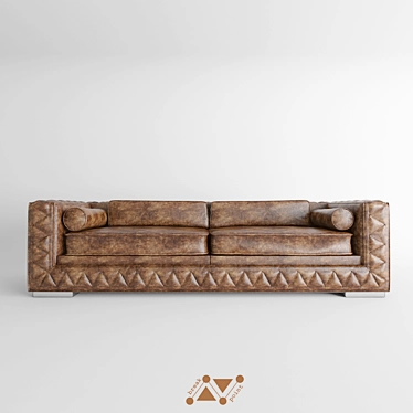 Sleek Comfort: Modern Sofa 3D model image 1 