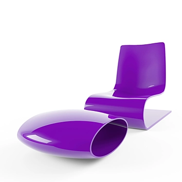 Cosmo Chair and Ottoman Pillet 3D model image 1 