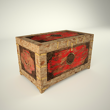 Moroccan Chest: Exquisite Storage Solution 3D model image 1 