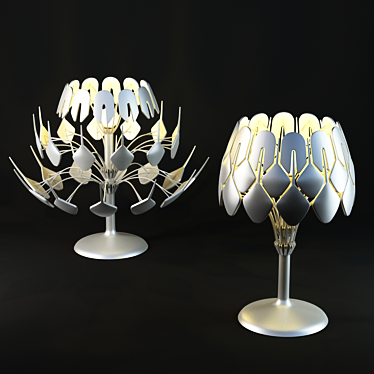 Frosty Glow Flake Lamp 3D model image 1 