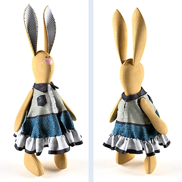 Fluffy Tilde Bunny Toy 3D model image 1 