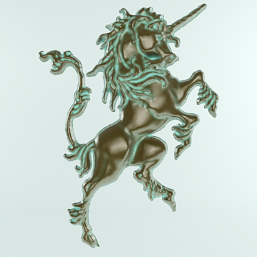 Enchanting Unicorn Wall Decor 3D model image 1 
