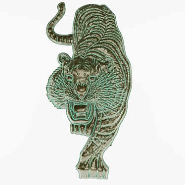 Tiger Relief Wall Decor 3D model image 1 