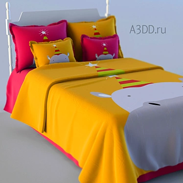 Kids Bed Set | Durable Materials & Charming Textures | Exclusive Designs Available 3D model image 1 