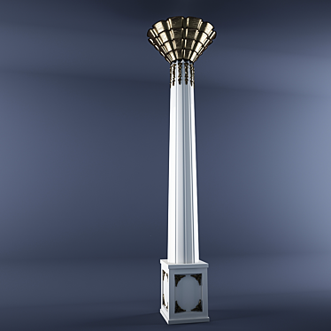 Elegant Marble Column Stand 3D model image 1 