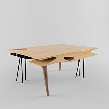 Sleek Modern Table 3D model image 1 