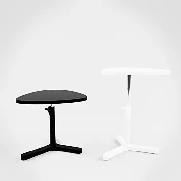 IKEA SVARTOSEN Stand for Laptop: White & Black 3D model image 1 