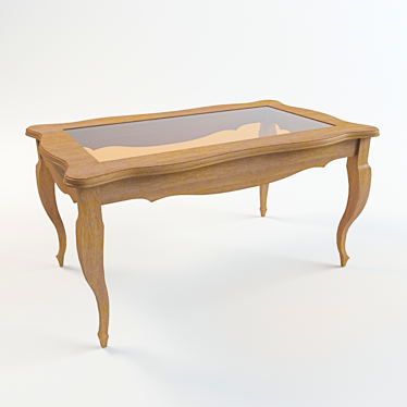 Arly Coffee Table: Realistic Design with Textured Finish 3D model image 1 