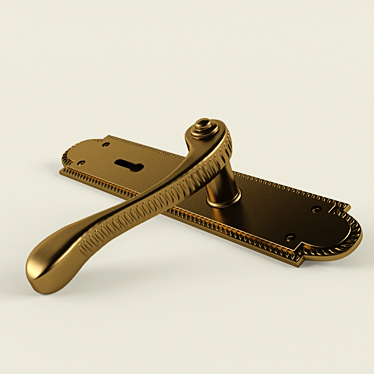 Poly Door Handle 3D model image 1 