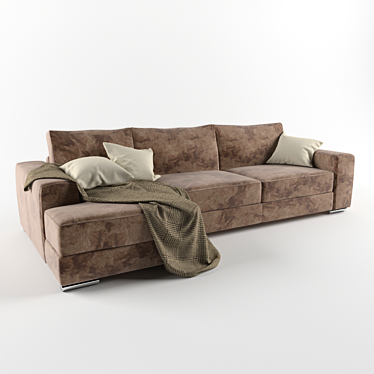 Natuzzi BERNARD Sofa with Pillows & Cover 3D model image 1 