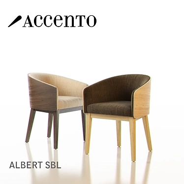 Elegant Accento Albert SBL Chairs 3D model image 1 