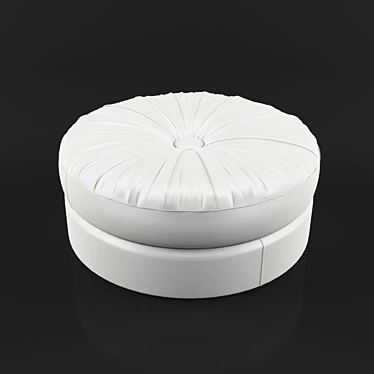 Soft Silk Plume Pouf 3D model image 1 