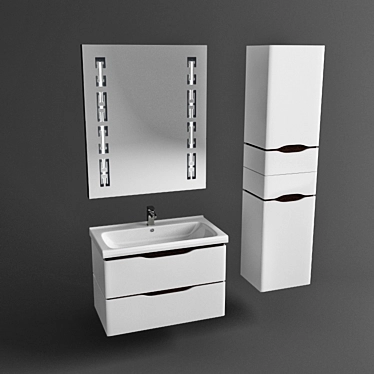 Venice Console Vanity Set 3D model image 1 