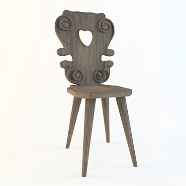 Wooden Chair 3D model image 1 