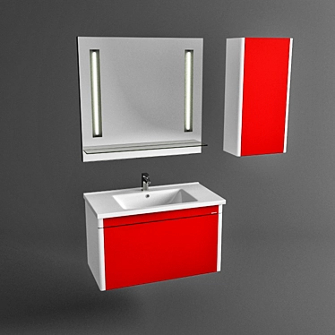 Aqua Rhodes Console Set 3D model image 1 