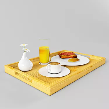 Morning Delights Breakfast Tray 3D model image 1 