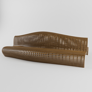 Sleek Cityscape Bench 3D model image 1 