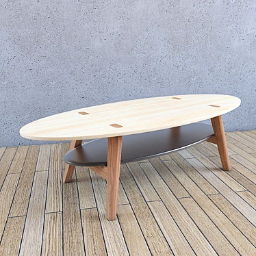 Sleek Clement Coffee Table 3D model image 1 