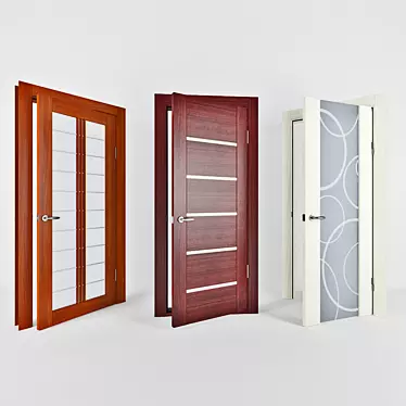 Contemporary Door Collection 3D model image 1 