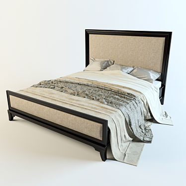 Thomasville California King Upholstered Bed 3D model image 1 