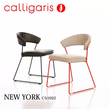 Modern Metal Chair: Calligaris New York 3D model image 1 