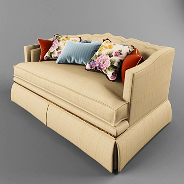 Title: Elegant Comfort Sofa 3D model image 1 