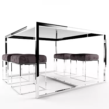 Sleek and Chic Dining Table 3D model image 1 