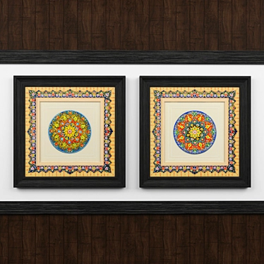 Exquisite Uzbek Ornamental Panels 3D model image 1 