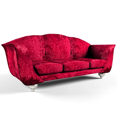 Sophisticated Italian Sofa 3D model image 1 