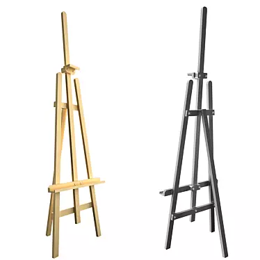 Wooden Tripod Easel 3D model image 1 