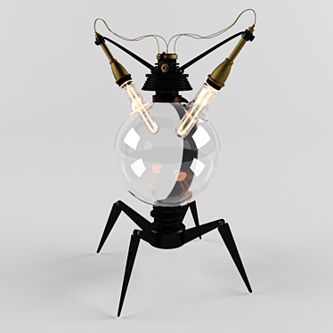 Steampunk-Inspired Table Lamp 3D model image 1 