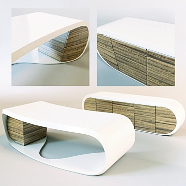 Danny Venlet Goggle Desk: Stylish & Functional 3D model image 1 