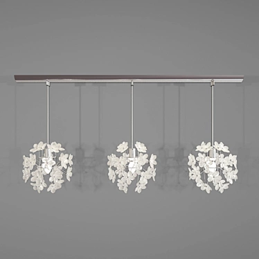 Eglo Fenari Chandelier: Chrome, 3x60W E14 3D model image 1 