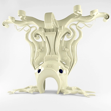 Octopus Inspired Modern Fireplace 3D model image 1 
