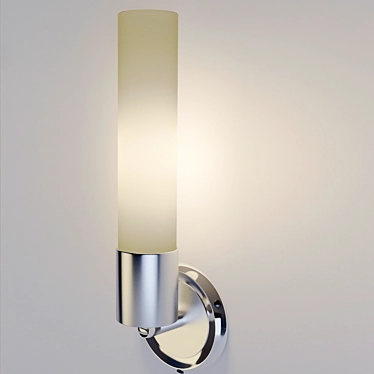 Modern Chrome Sconce with Adjustable Glass Shades 3D model image 1 