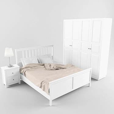 'HEMNES' Bedroom Set | IKEA Collection 3D model image 1 