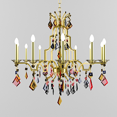 Elegance Redefined: Masiero Chandelier 3D model image 1 